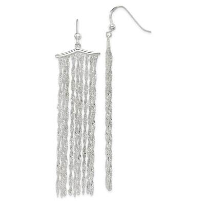 Multi-Strand Rope Chain Dangle Earrings Sterling Silver QE14969, MPN: QE14969, 883957939803