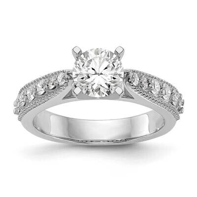 Diamond Vs/Si, D E F, Peg Set Engagement Ring 14k White Gold True Origin Lab Grown RM2792E-035-WLD,…