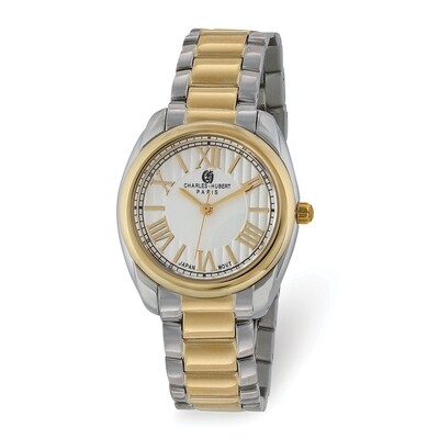 Charles Hubert Ladies 2-Tone Stainless Off-White Dial Watch  XWA6083, MPN: XWA6083, 848870008920