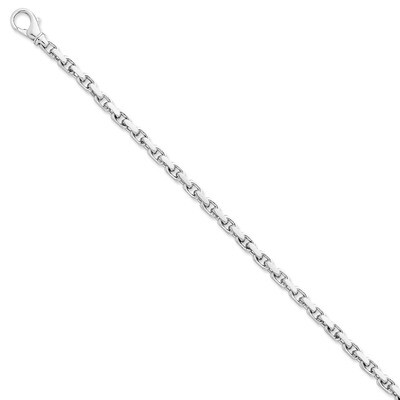 4.5mm Hand-Polished Link Chain 7 Inch 14k White Gold WLK302-7, MPN: WLK302-7, 883957444031