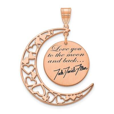 Ss Rose-Plated Love You To The Moon Signature Pendant XNA989RP, MPN: XNA989RP,
