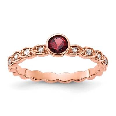 1- 4mm Rd Garnet, 8- 200&#39; Rd Dias - Color:R Stone:A Mel:S45 RLS6325/GA-SSAS45-8, MPN: RLS6325/GA-SS…