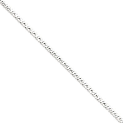 5.2mm Flat Curb Chain 24 Inch 14k White Gold WFBU140-24, MPN: WFBU140-24, 886774420196