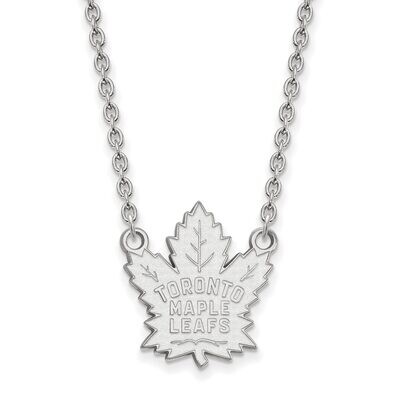 Toronto Maple Leafs Large Pendant with Chain Necklace 14k White Gold 4W013MLE-18, MPN: 4W013MLE-18,…