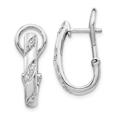 Omega Back Earrings 14k White Gold Diamond EM5441-013-WA, MPN: EM5441-013-WA, 191101333446