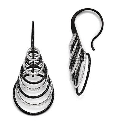 Leslie&#39;s Rhodium-plated Laser Textured Earrings - Sterling Silver HB-QLE464, MPN: QLE464, 886774965…