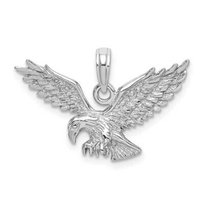 3-D Eagle Landing Charm 14k White Gold Textured C2440W, MPN: C2440W, 637218125777