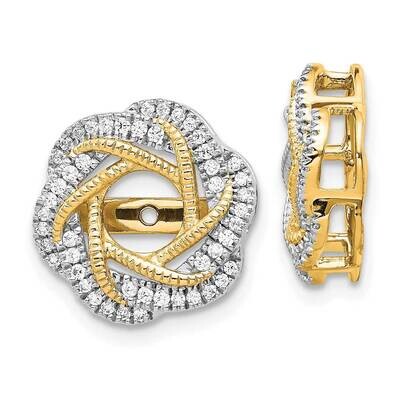 Diamond Jacket Earring 14k Yellow Gold EJM5321-033-YA, MPN: EJM5321-033-YA, 191101388873