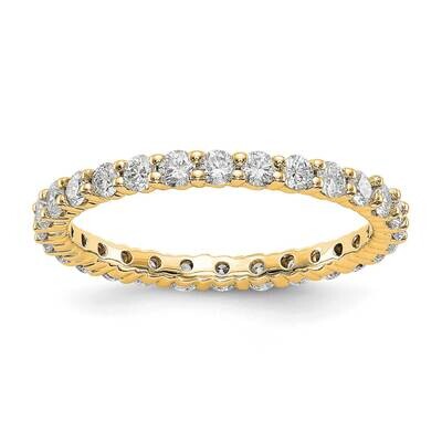 SI1/SI2 G H I Shared Prong Eternity Band 14k Yellow Gold Lab Grown Diamond ET0001-100-75YLG, MPN: E…