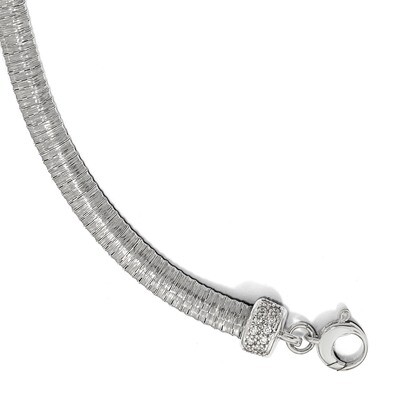Leslie&#39;s CZ with 1 inch Extender Bracelet 7 Inch Sterling Silver Rhodium-plated HB-QLF770-7, MPN: Q…