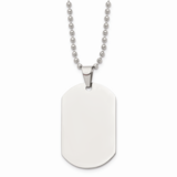 Dog Tag Pendant Necklace Stainless Steel Polished SRN897-24 by Chisel, MPN: SRN897-24, 886774672793