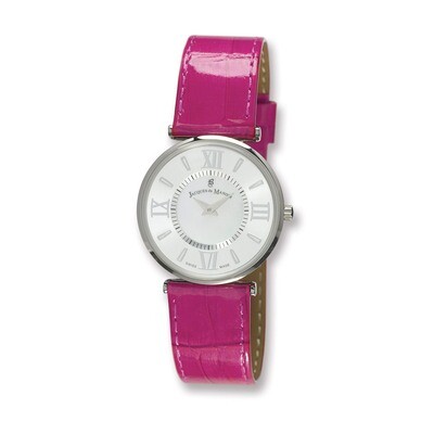 Jacques Du Manoir Dark Fuchsia Pink Strap Watch Ladies XWA3934