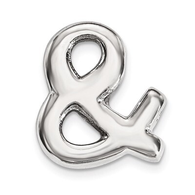 Ampersand Slide Charm Sterling Silver Rhodium-plated QC9014, MPN: QC9014, 886774649160
