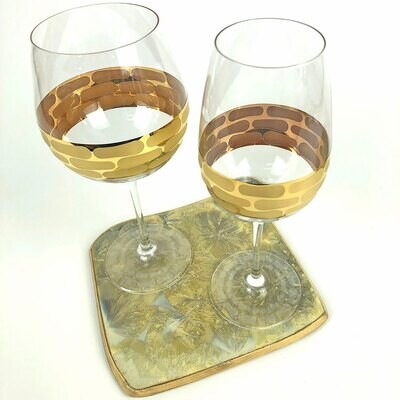 Michael Wainwright Borealis Gold Large Coasters Set of 2 89BO59, MPN: 89BO59,