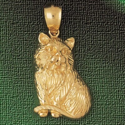 Dazzlers Jewelry Cat Pendant Necklace Charm Bracelet in Yellow, White or Rose Gold 1912, MPN: DZ-19…