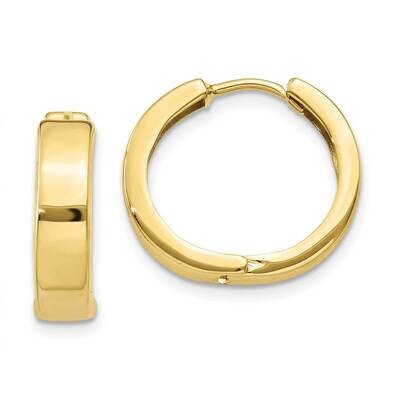 Yellow Gold Square Hinged Hoop Earrings 10k Gold 10Y7910, MPN: 10Y7910, 191101565113