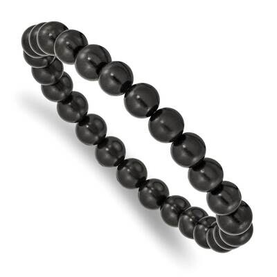 Black Wood Bead Stretch Bracelet SRB2515, MPN: SRB2515, 191101859113