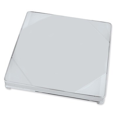 Nickel-plated 20in Square Gallery Cake Tableau GM4248