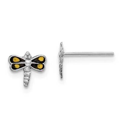 Dragonfly Post Earrings Sterling Silver Rhodium-plated QE14956, MPN: QE14956, 883957823782