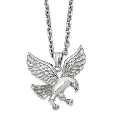 Eagle 24 Inch Necklace Stainless Steel Polished SRN2853-24 by Chisel, MPN: SRN2853-24, 191101870743