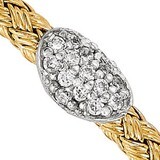 Leslie&#39;s CZ Woven Bracelet 7 Inch Sterling Silver Gold-tone HB-QLF529-7, MPN: QLF529-7, 191101550034