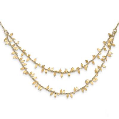 Leslie&#39;s Multi-layer with 2 in Extender Necklace Sterling Silver &amp; Gold-plated HB-QLF1103-16, MPN: …