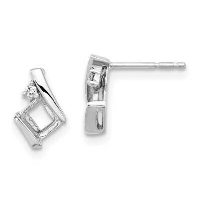 10k Gold White Gold Diamond Semi-Mount Earrings EXS1464/SEMI-0WA