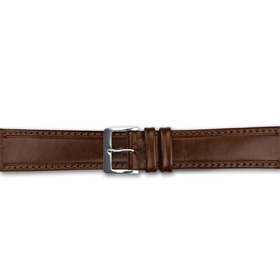 16mm Brown Genuine Calf Leather Watch Band  BA359-16, MPN: BA359-16,