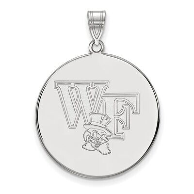 Wake Forest University x-Large Disc Pendant 10k White Gold 1W069WFU, MPN: 1W069WFU, 886774792743