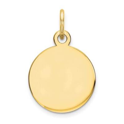 Round Disc Charm 10k Gold 10XM537/13, MPN: 10XM537/13,