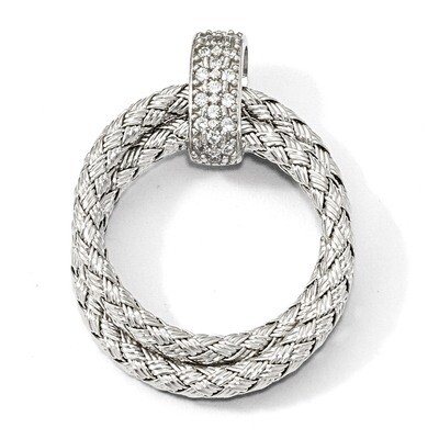 Leslie&#39;s CZ Braided Pendant Sterling Silver Polished HB-QLF865, MPN: QLF865, 196904087862
