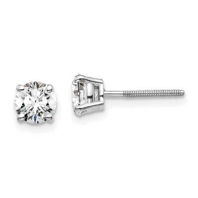 1Ctw Vs/Si, D E F, 4-Prong Screw Back Earrings 14k White Gold Lab Grown Diamond EM1016S-100-WLD, MP…