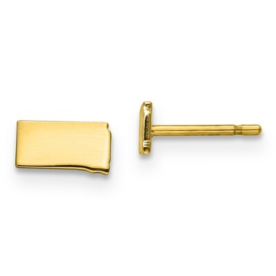 South Dakota State Small Earrings 14k Yellow Gold Engravable XNE50Y-SD, MPN: XNE50Y-SD, 886774759234