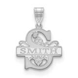 Filligree Letter Family Name Charm Sterling Silver Rhodium-plated XNA897SS, MPN: XNA897SS,