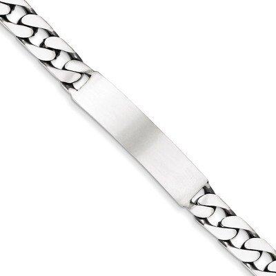 7 Inch Antiqued Curb Link ID Bracelet Engravable Sterling Silver QID121-7, MPN: QID121-7, 883957520…