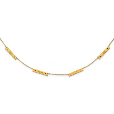 4 Station with Epoxy Necklace 14k Gold Brushed XNA1178/4Y, MPN: XNA1178/4Y,