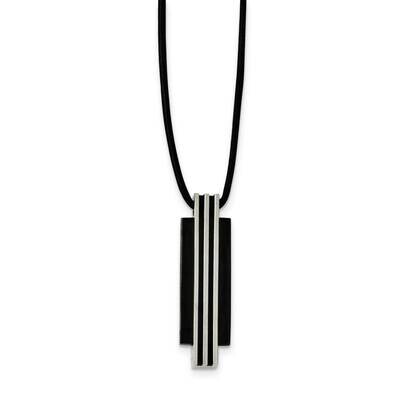 Black Ip-Plated Necklace Stainless Steel Polished SRN1155-20, MPN: SRN1155-20, 886774673073