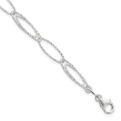 Diamond-Cut Fancy Link Bracelet Sterling Silver Polished QG5990-7.5, MPN: QG5990-7.5, 191101782053