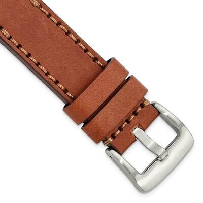 24mm Mahogany with Stitch Sport Calfskin with Stainless Buckle Watch Band Gold-tone BA540-24, MPN: …