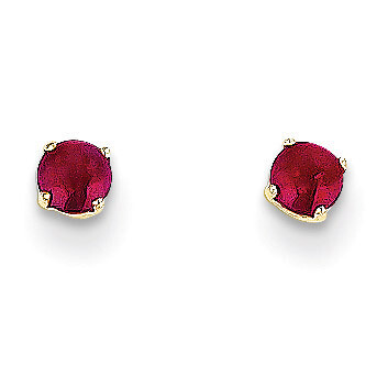 3mm July Ruby Post Earrings 14k Gold XBE43, MPN: XBE43, 883957217338