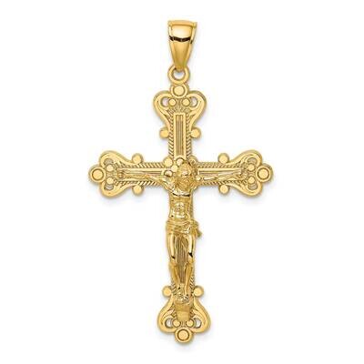 Engraved Crucifix Charm 14k Gold K8467, MPN: K8467, 637218183869