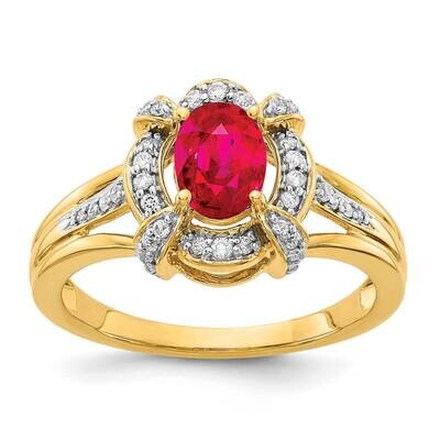 Ruby Ring 14k Gold Diamond RM5758-RU-020-YA, MPN: RM5758-RU-020-YA, 883957387017