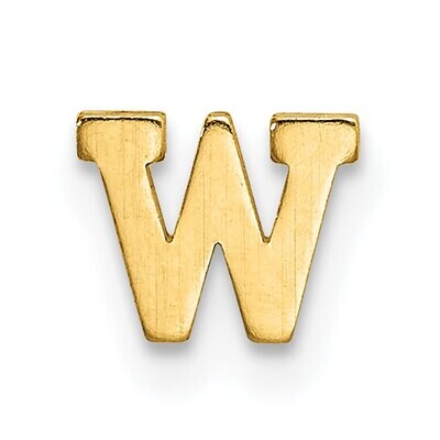 Die Struck Letter W 14k Yellow Gold YG2220W, MPN: YG2220W,