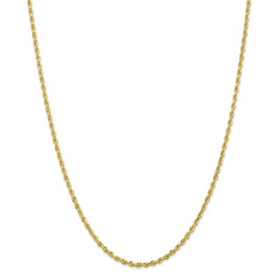 30 Inch 2.75mm Diamond -cut Quadruple Rope Chain 10k Gold 10QT021-30, MPN: 10QT021-30, 191101600524