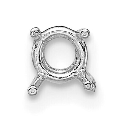 Round 4-Prong Basket .02ct. Setting 14k White Gold WG113, MPN: WG113,