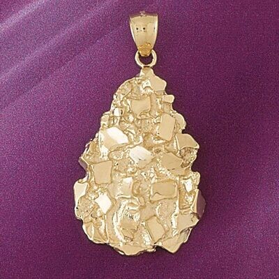 Dazzlers Jewelry Nuggets Pendant Necklace Charm Bracelet in Yellow, White or Rose Gold 5761, MPN: D…