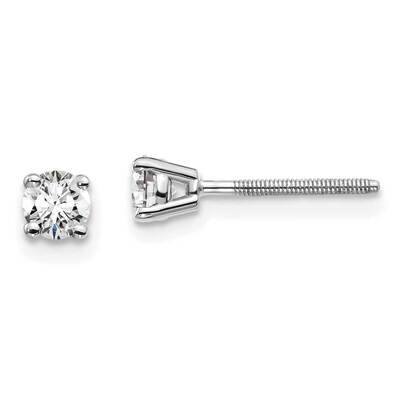 1/3Ctw Vs/Si, D E F, 4-Prong Screw Back Earrings 14k White Gold Lab Grown Diamond EM1016S-033-WLD, …