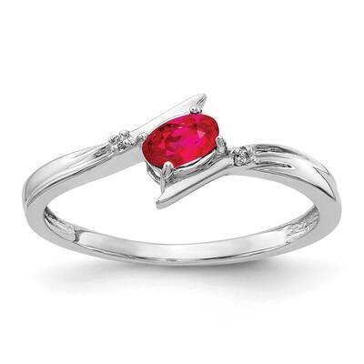 Polished Diamond Ruby Ring 14k White Gold RM5740-RU-001-WA, MPN: RM5740-RU-001-WA, 883957719849