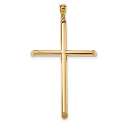 Tube Cross Pendant 14k Gold Polished K6190, MPN: K6190, 883957871080