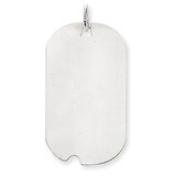 Plain .018 Gauge Engravable Dog Tag with Notch Disc Charm 14k White Gold XWM599/18, MPN: XWM599/18,…